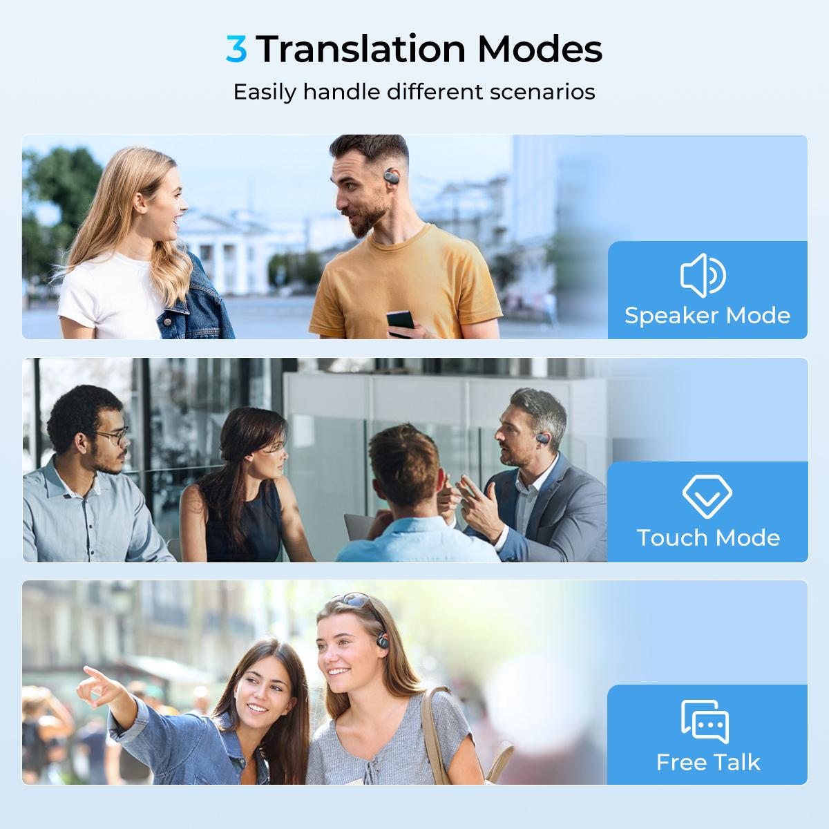 Real-Time Translator Earbuds Two-Way 144 Languages 0.5S & 98% Accuracy