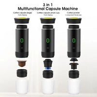 Wireless Espresso Coffee Machine Portable 3 in 1 Coffee Maker with Capsule and Powder