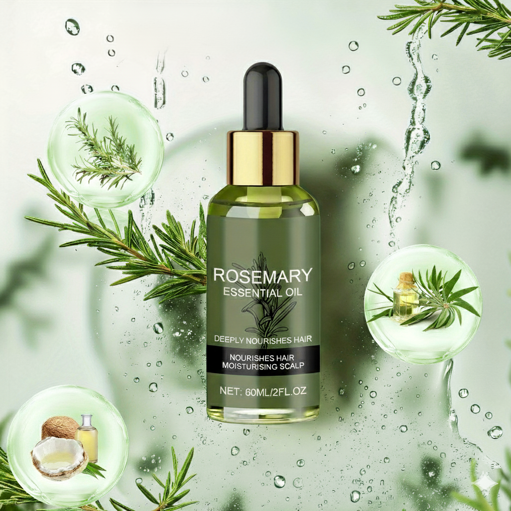 Rosemary Oil for Hair Growth – Nourishing Conditioning Oil for Dry Scalp, Strengthening Hair Follicles, and Promoting Natural Shine – 2oz Bottle