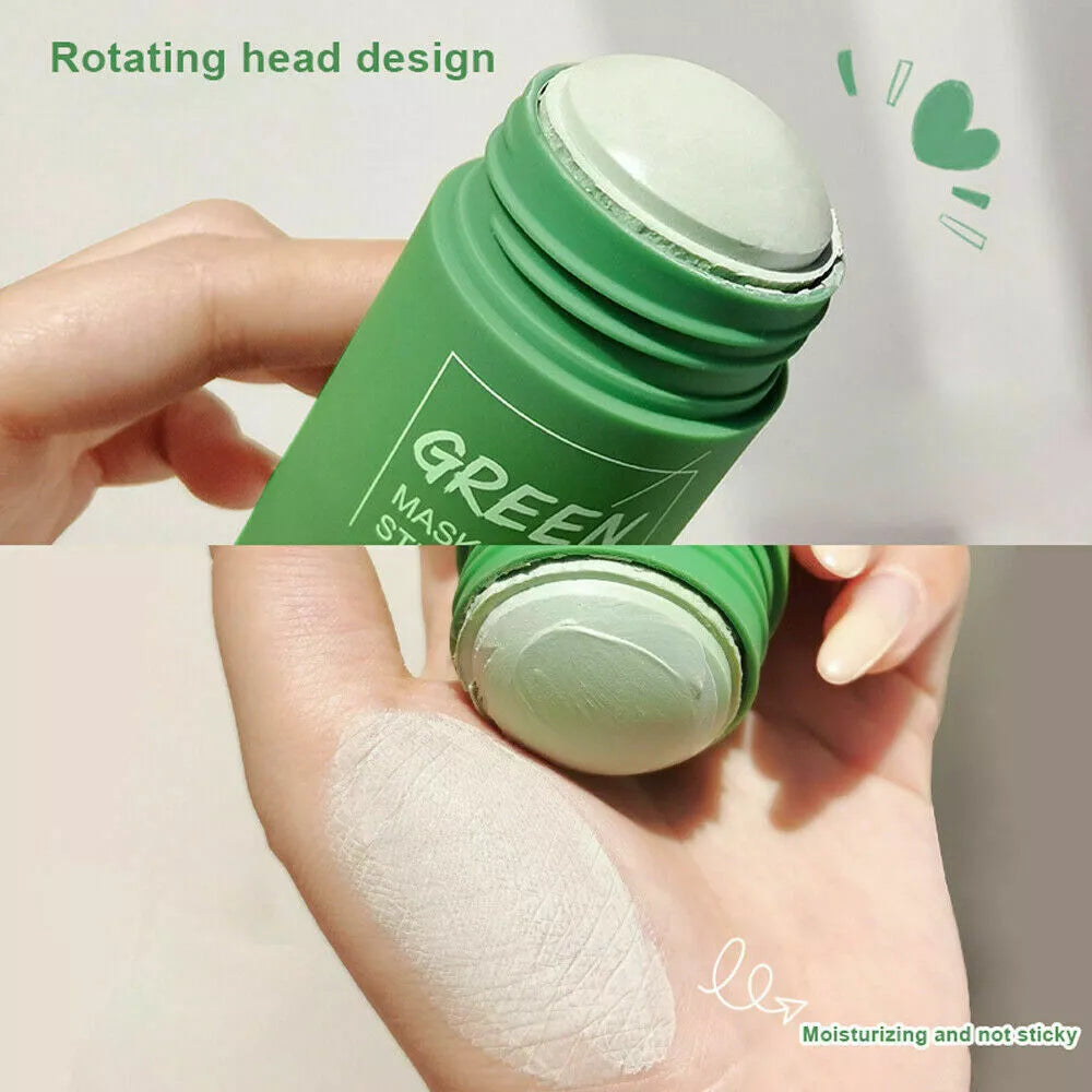 Blackheads Remover Mask, Poreless Deep Cleanse Mask Stick, Clay Purifying Green Tea-2 PCS