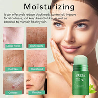 Blackheads Remover Mask, Poreless Deep Cleanse Mask Stick, Clay Purifying Green Tea-2 PCS