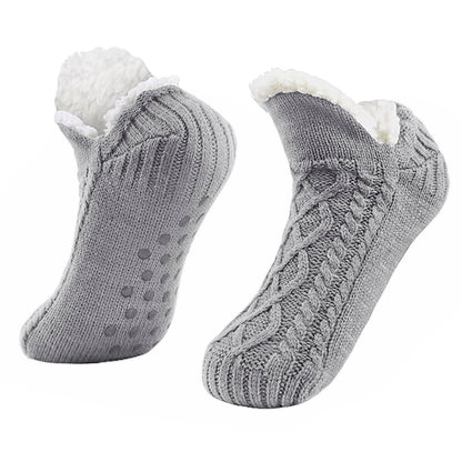 Electric Heated Foot Warmer Socks – Fleece-Lined Thermal Slipper Socks with Gel Grips, No-Slip Cozy Winter Indoor Heating for Men and Women