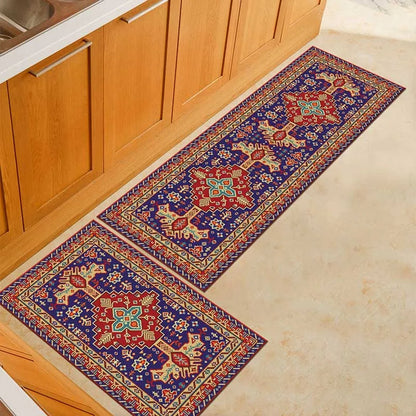 Non-Slip Kitchen Floor Mat & Runner – Printed Flannel with Dot-Grip Backing, 13 Prints