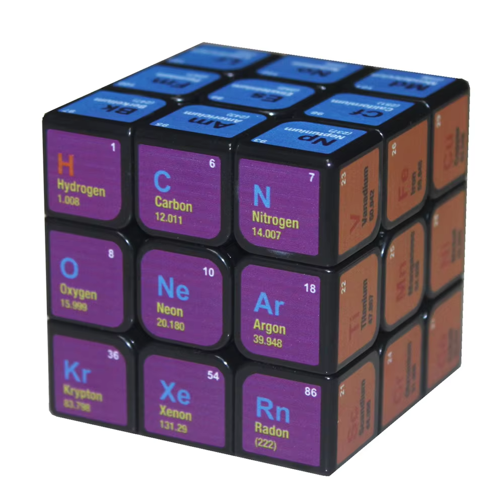 Periodic Table Magic Cube – Colorful Chemistry Learning Puzzle with Element Chart for Educational Play, Science Study and Kids Gifts