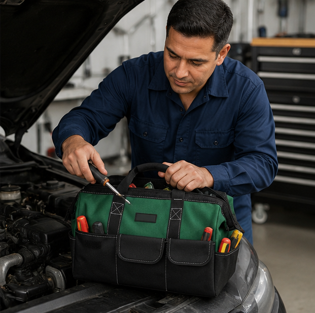 Heavy Duty Tool Bag-Large Capacity Wear Resistant Organizer for Portable Storage and Easy Tool Management