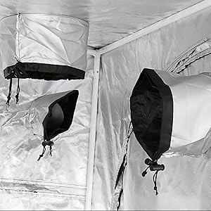 Hydroponic Mylar Grow Tent with Observation Window – 24x24x48" Indoor Reflective Plant Growing Tent with Floor Tray & Light Blocking