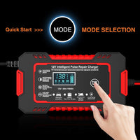 Car Battery Charger 12v 6a Pulse Repair LCD Display