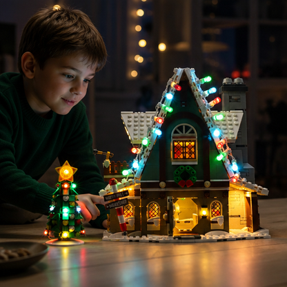 LED Light Kit for LEGO Gingerbread House – Decorative Christmas Lighting Upgrade Compatible with Building Block Display Models