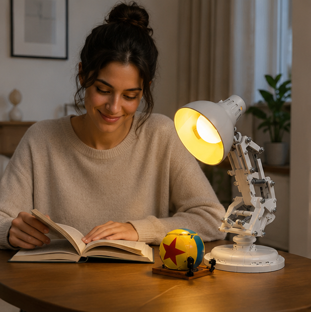 LED Light Kit for Pixar Luxo Jr Model-Decorative Lighting Upgrade Compatible with Building Block Displays