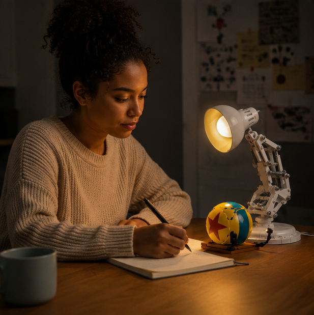 LED Light Kit for Pixar Luxo Jr Model-Decorative Lighting Upgrade Compatible with Building Block Displays