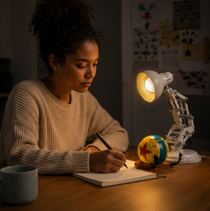 LED Light Kit for Pixar Luxo Jr Model-Decorative Lighting Upgrade Compatible with Building Block Displays