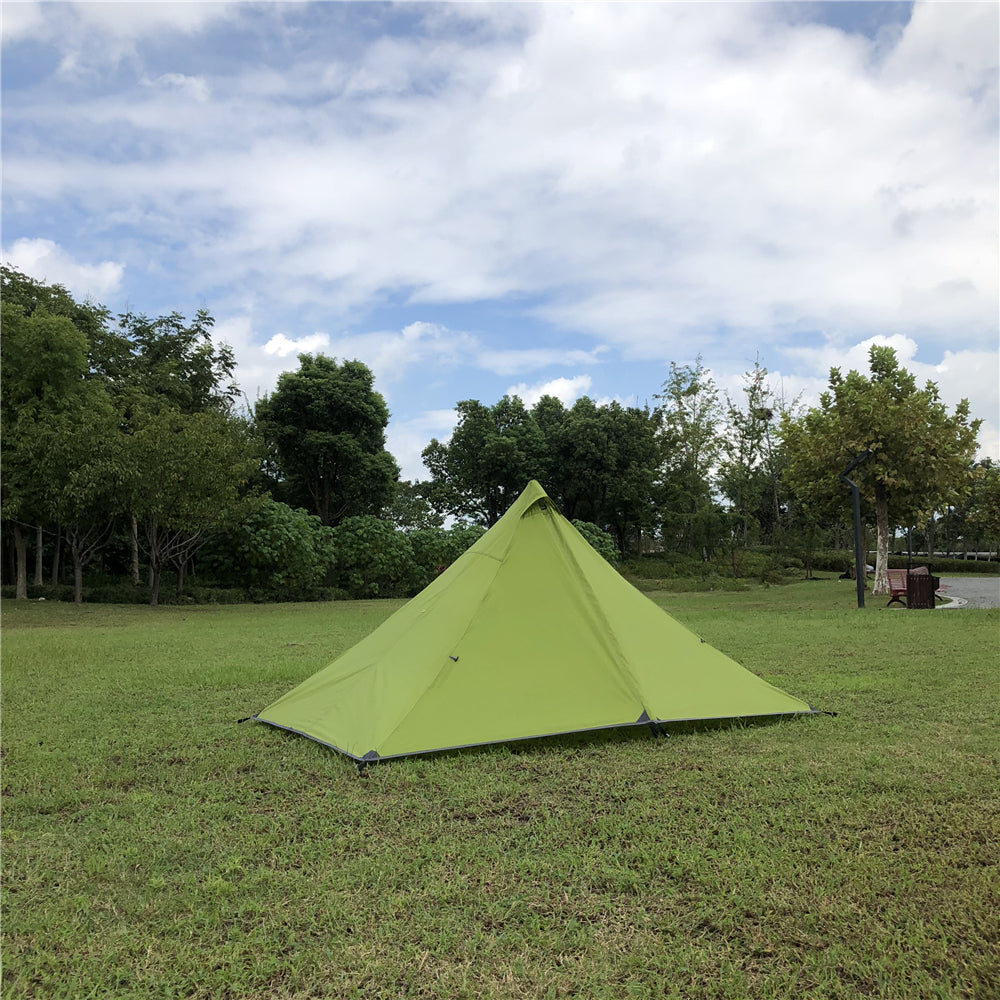 Ultralight Pyramid Camping Tent – Single-Person Waterproof 4-Season Shelter, Compact Rodless Design for Hiking, Backpacking, and Outdoor Adventure Travel