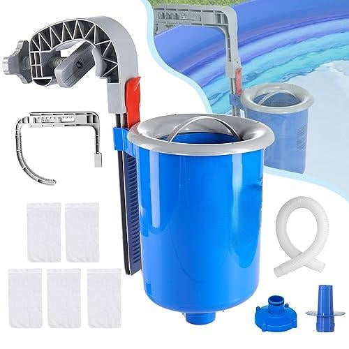 Automatic Swimming Pool Skimmer Surface Floater – Built-In Filter Pump for Effortless Pool Cleaning, Removes Leaves & Debris, Ideal for Above-Ground & In-Ground Pools