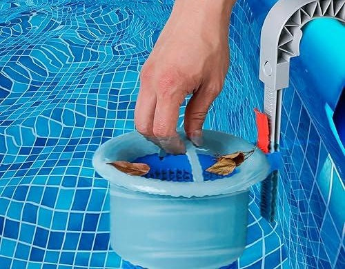 Automatic Swimming Pool Skimmer Surface Floater – Built-In Filter Pump for Effortless Pool Cleaning, Removes Leaves & Debris, Ideal for Above-Ground & In-Ground Pools