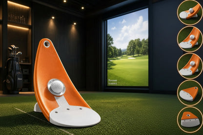 Portable Golf Putter Alignment Tool – Foldable Indoor and Outdoor Practice Holder with Triple Aim Points for Stable, Accurate Putting Training