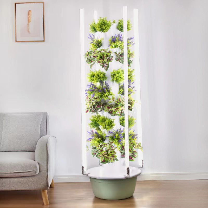 Hydroponic Tower Growing System – Vertical Soilless Planter with LED Grow Light and Intelligent Timer for Indoor Vegetables, Herbs and Space-Saving Gardening