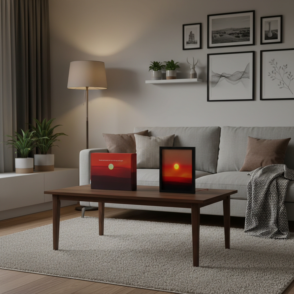 Kinetic Sunrise Sunset Wall Lamp – Adjustable Dual-Rope Moving Night Light for Bedrooms, Creative Decor, Relaxing Ambience and Unique Gifts