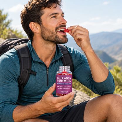 Collagen Biotin Gummy Bears – Chewable Daily Beauty Supplement with Collagen and Biotin in a Convenient, Delicious Gummy Format