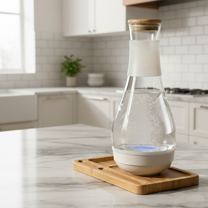 SPE PEM Hydrogen Water Generator – High-Concentration Glass Carafe Ionizer Pitcher for Fresh Hydrogen-Rich Drinking Water and Everyday Home Hydration
