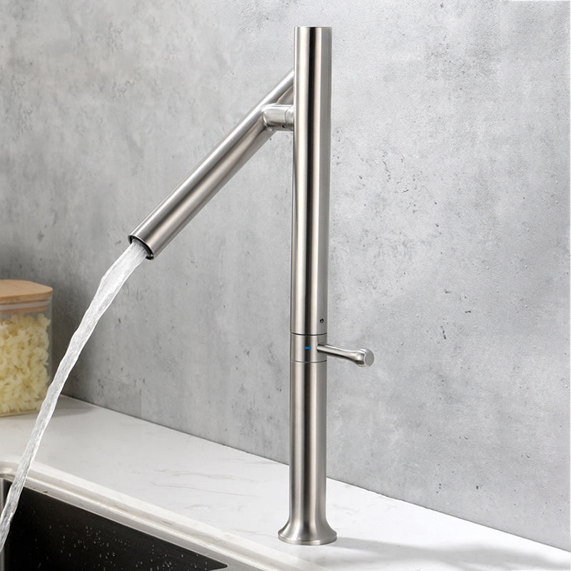 Stainless Steel Kitchen Faucet – Folding 360° Rotating Hot and Cold Mixer Tap with Ceramic Valve for Modern Sink Upgrades