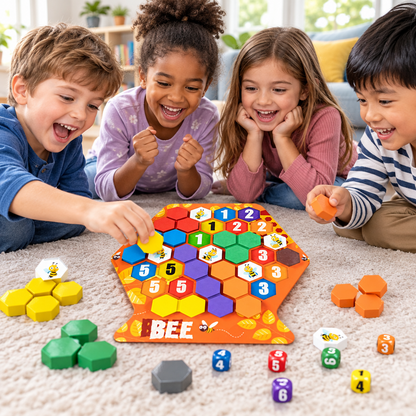 Honeycomb Building Puzzle Game – Versatile Children’s Educational Toy for Creative Construction, Pattern Learning, Problem Solving and Hands-On Family Play