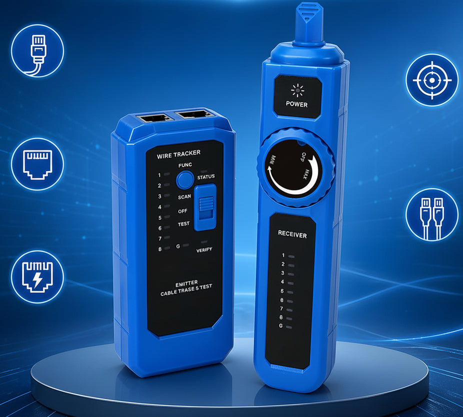 Anti-Burn Wire Tracker – RJ45 RJ11 Network Cable Tester and Line Locator for CAT5 CAT6 LAN and Telephone Repair Troubleshooting