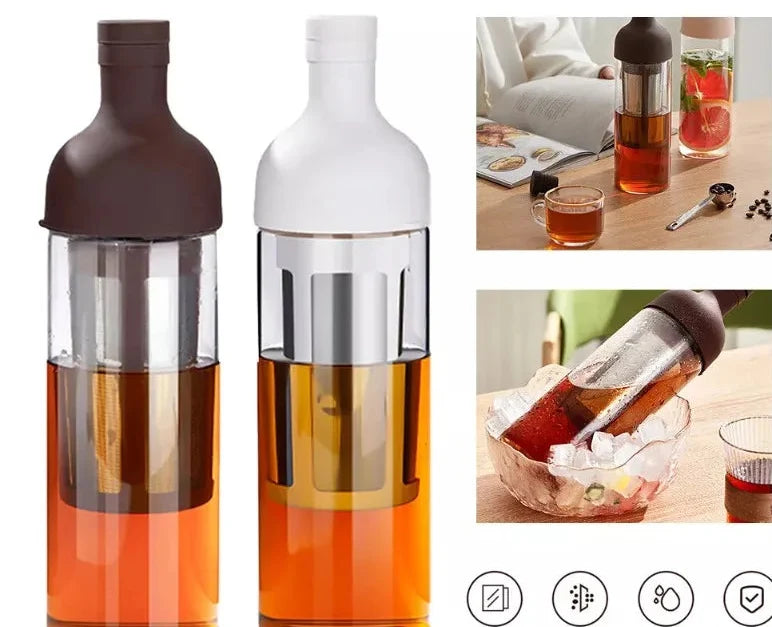 Cold Brew Coffee Maker – 1000ML High-Borosilicate Glass Pot for Smooth Cold Coffee, Fruit Tea and Refreshing Home Brewing
