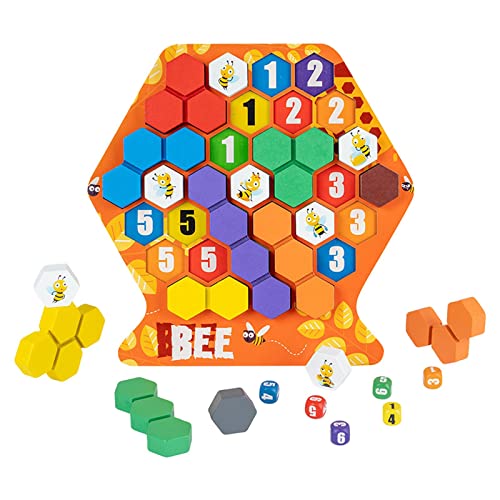 Honeycomb Building Puzzle Game – Versatile Children’s Educational Toy for Creative Construction, Pattern Learning, Problem Solving and Hands-On Family Play