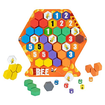 Honeycomb Building Puzzle Game – Versatile Children’s Educational Toy for Creative Construction, Pattern Learning, Problem Solving and Hands-On Family Play