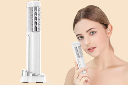 Heated EMS Facial Rolling Massager– 360° Rotating Firming Massager for Face Contours, Smoother-Looking Skin and Relaxing At-Home Beauty Routines