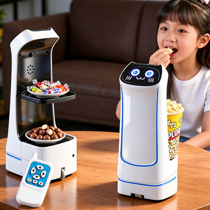 Remote-Controlled Food Delivery Robot Toy – Electric Transport Car for Carrying Small Items, Interactive Games and Funny Birthday Surprise Gifts