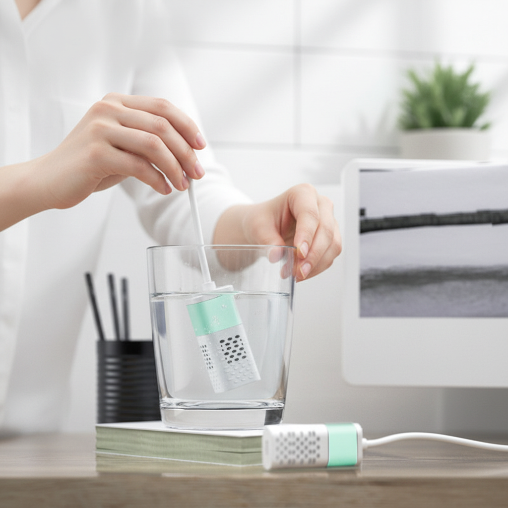 Hypochlorous Acid Water Generator – Electric Sodium Hypochlorite Ionizer Machine for Convenient On-Demand Cleaning Solution Preparation at Home or Work