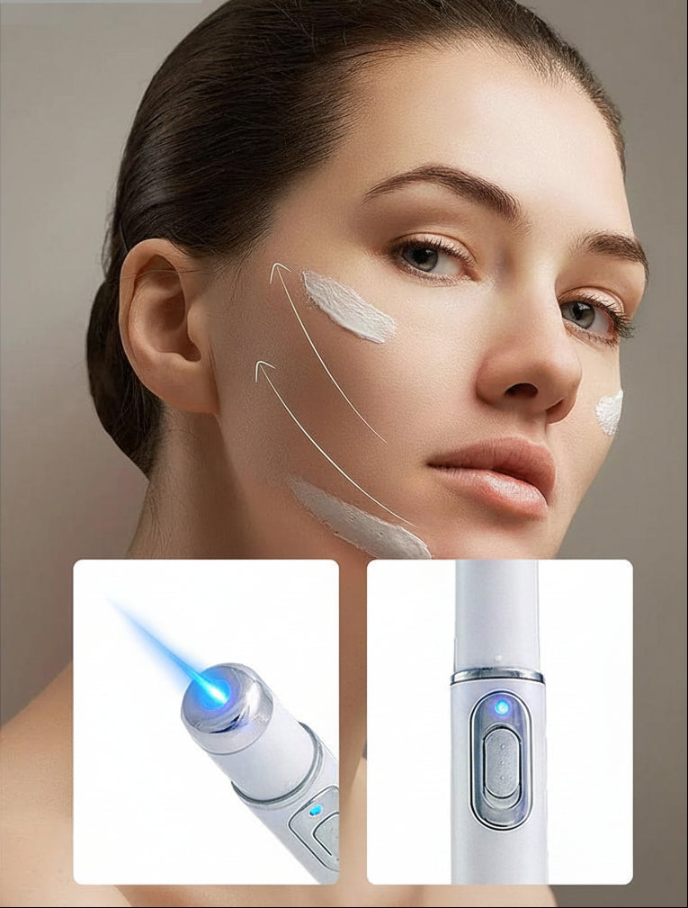 Blue Light Therapy Care Pen – Gentle Skin Treatment Device to Reduce White Spots with Safe Comfortable Daily Use