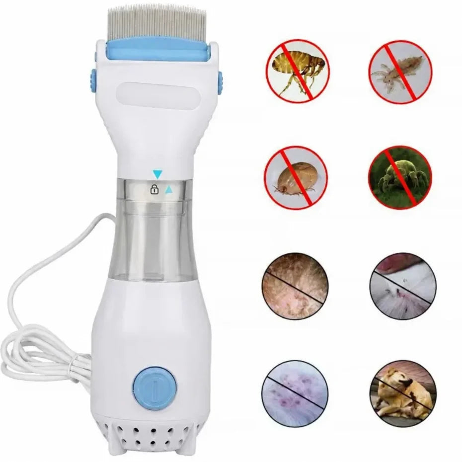 Electric Vacuum Lice Comb – Powered Hair Comb with Suction Design for Convenient Scalp Grooming, Inspection and At-Home Hair Care
