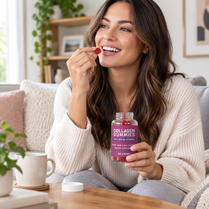 Collagen Biotin Gummy Bears – Chewable Daily Beauty Supplement with Collagen and Biotin in a Convenient, Delicious Gummy Format
