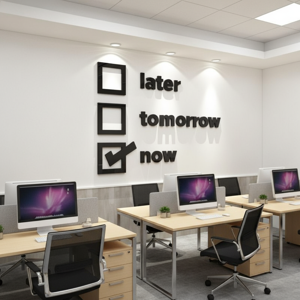 Acrylic Wall Sticker – 3D Modern Office and Classroom Background Decoration for Meeting Rooms with Stylish Contemporary Design