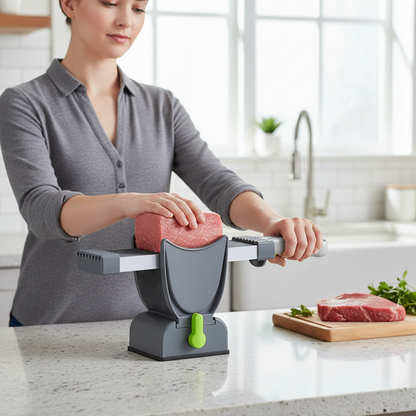 Adjustable Meat Slicer – Stainless Steel Manual Cutter with 2mm or 4mm Thickness Settings for Jerky, Meat and Kitchen Food Preparation