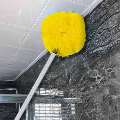 Telescopic Car Wash Brush - Long Handle Chenille Cleaning Mop for Vehicles, Windows and Exterior Detailing