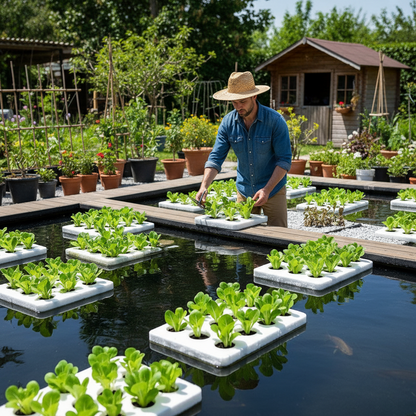 Hydroponic Planting Board – 24-Hole Floating Grow Raft for Fish Ponds, Balcony Gardens, Greenhouses, Soilless Vegetable Cultivation