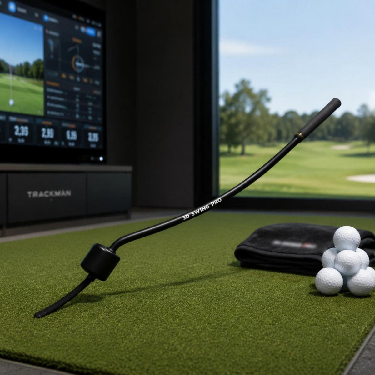 Golf Warm-Up Swing Stick – Portable Inertia Trainer for Finding Center of Gravity, Improving Tempo, Balance and Pre-Round Practice