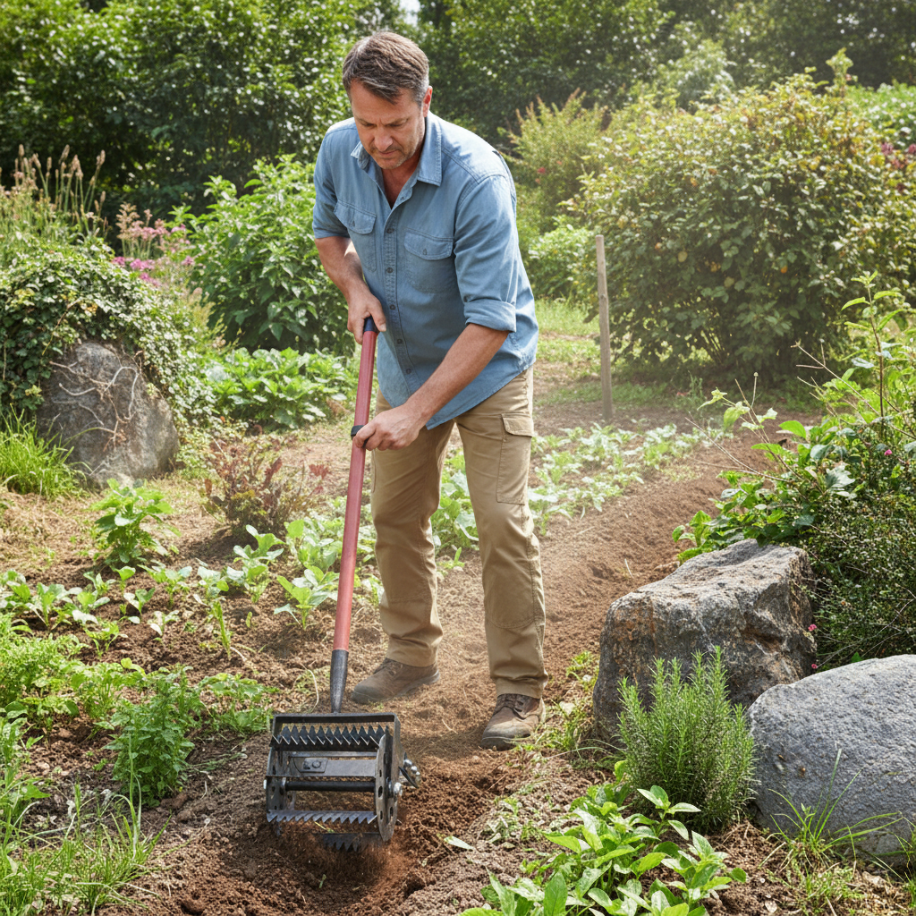 Heavy-Duty Weeding Wheel Attachment – Cultivator Head for Grass Removal, Farm Maintenance, Soil Work and Efficient Garden Weed Control