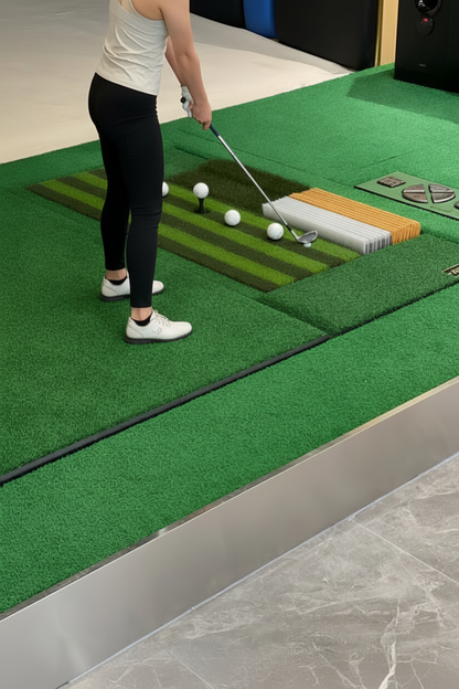 Golf Simulator Turf Mat – 1040x350MM Striated Swing Practice Surface for Indoor Training, Simulator Setups and Consistent Club Contact Feedback