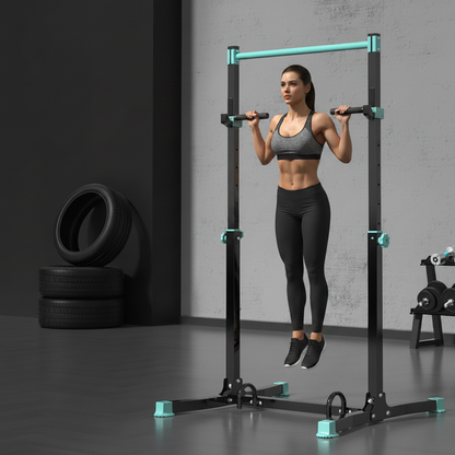 Indoor Pull Up Bar Station – Floor Standing Single Pole Fitness Frame for Home Strength and Bodyweight Training