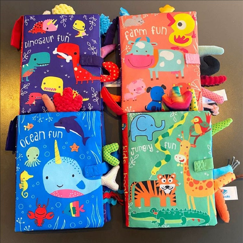 Baby Cloth Book –3D Soft Sensory Learning Toy for Infants with Interactive Pages, Early Development, Quiet Play and Tactile Exploration