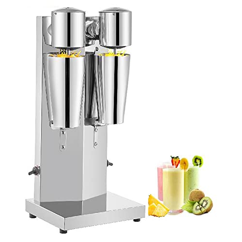 Double-Head Stainless Steel Milkshake Machine – Powerful Drink Mixer for Milk Foam, Smoothies, Bubble Tea and Café-Style Beverages at Home