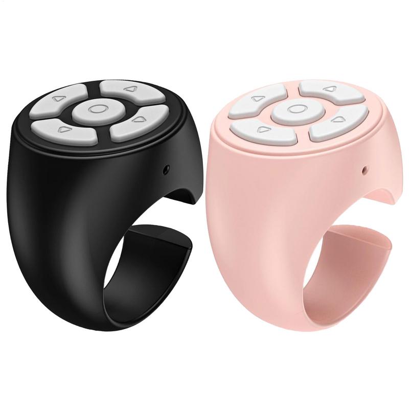 Wireless Remote Control Finger Ring – Rechargeable Bluetooth Camera Shutter & Smartphone Page Turner for Video Apps, Portable Gadget