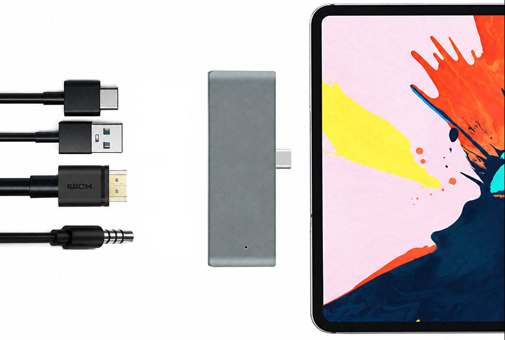 USB-C Hub Docking Station – 4-in-1 High-Definition Type-C Adapter for iPad, Phones, Computers and Game Consoles with Versatile Connectivity