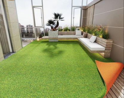 Faux Grass Area Rug – Non-Slip Artificial Turf Mat for Indoor and Outdoor Spaces, Doorways, Bedrooms and Noise-Reducing Floor Decor