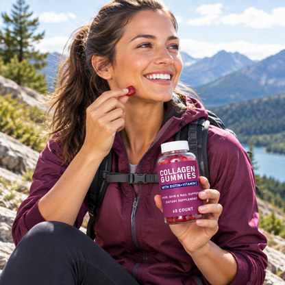 Collagen Biotin Gummy Bears – Chewable Daily Beauty Supplement with Collagen and Biotin in a Convenient, Delicious Gummy Format