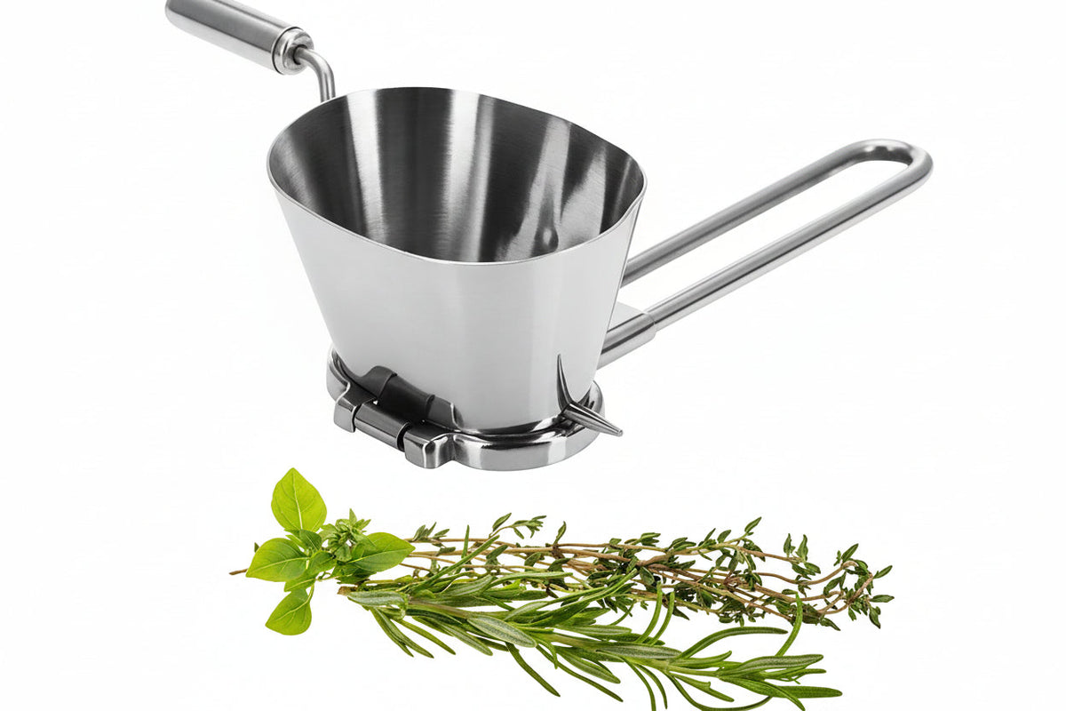 Stainless Steel Herb Mill Grinder – Rotary Handheld Vegetable Shredder for Parsley, Mint, Coriander, and Fresh Herbs